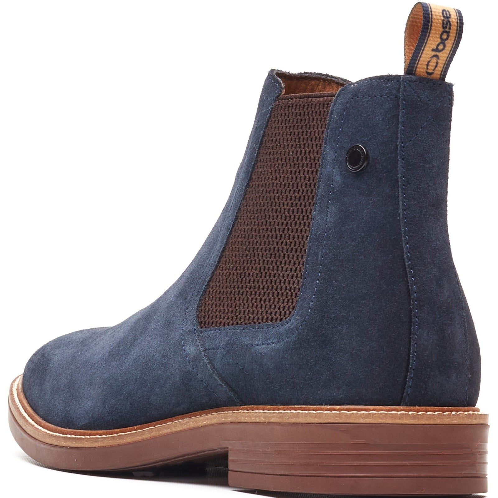Base London SUSSEX Mens Chelsea Boots Navy
