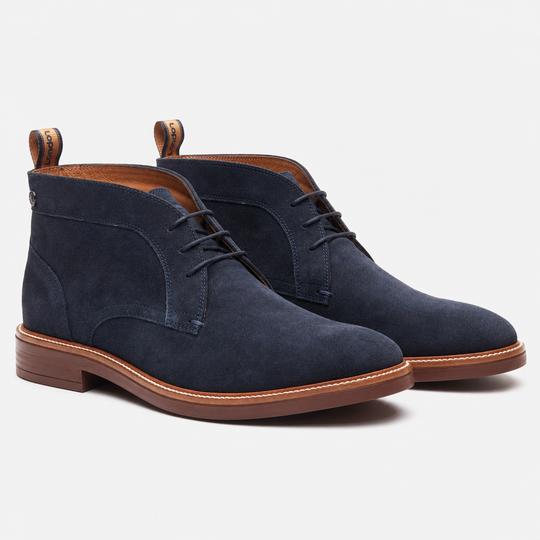 Base London LINCOLN Mens Chukka Boots Navy