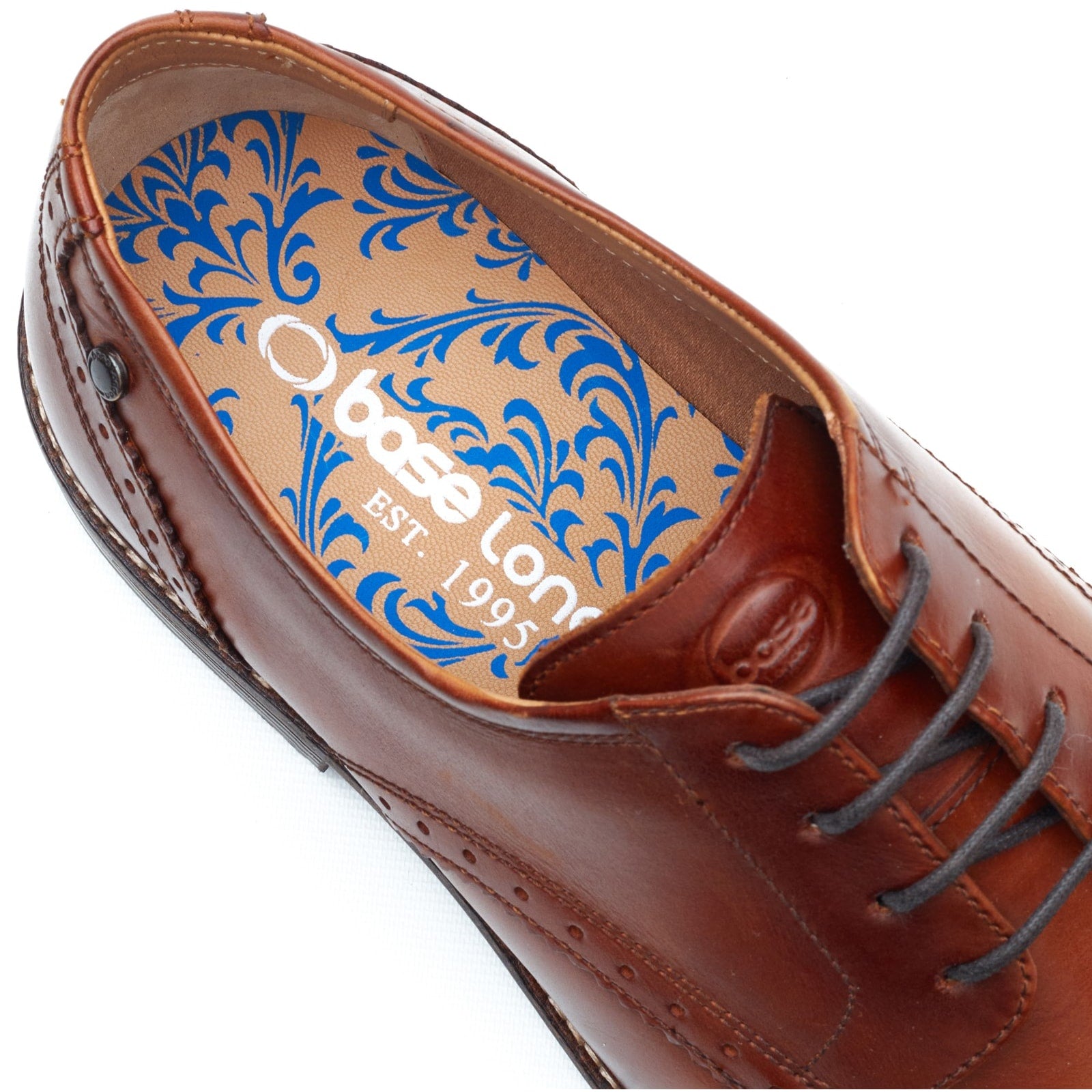 Base London ETON Mens Derby Shoes Tan