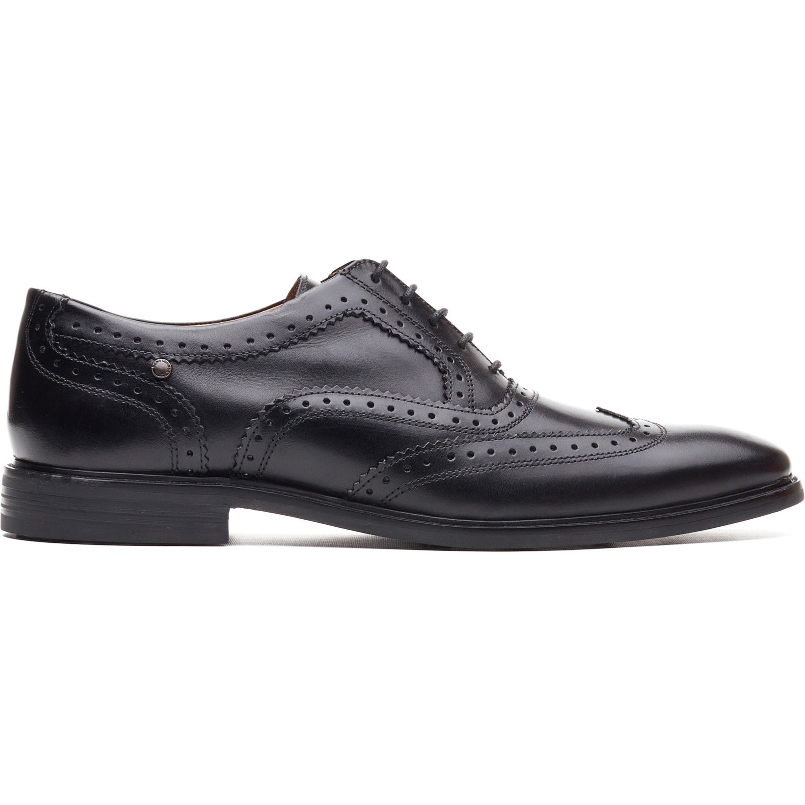 Base London CLARENCE Mens Brogue Shoes Black