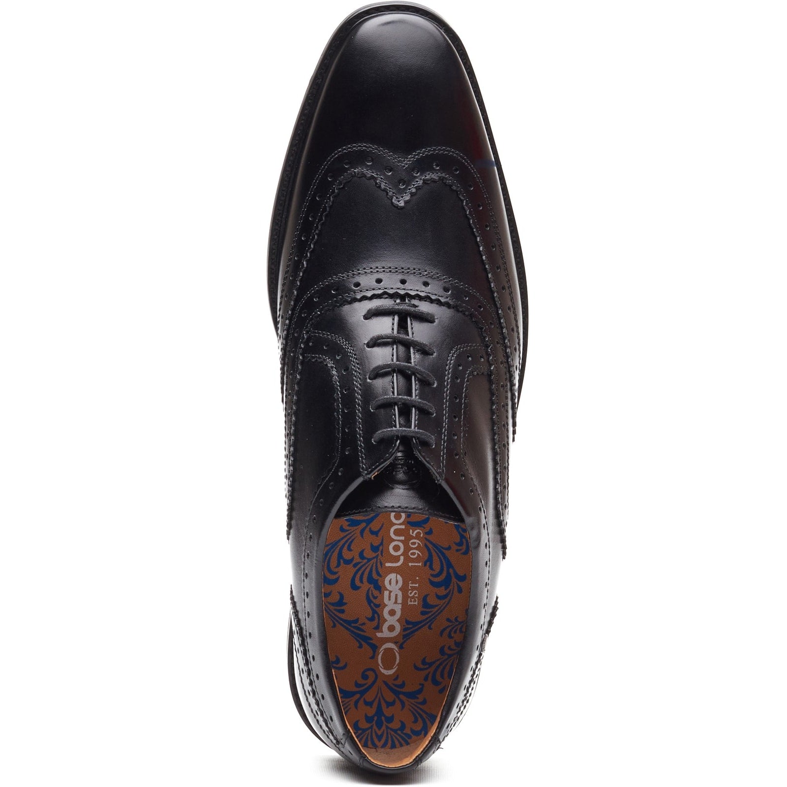 Base London CLARENCE Mens Brogue Shoes Black