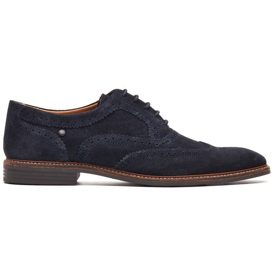 Base London CLARENCE Mens Brogue Oxford Shoes Navy