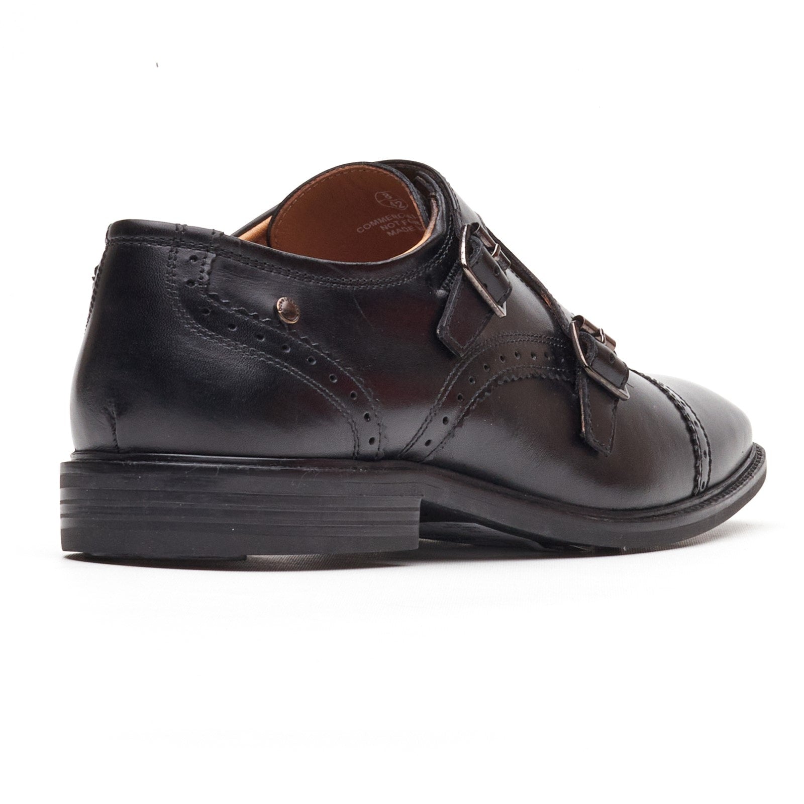 Base London HENLEY Mens Monk Shoes Black