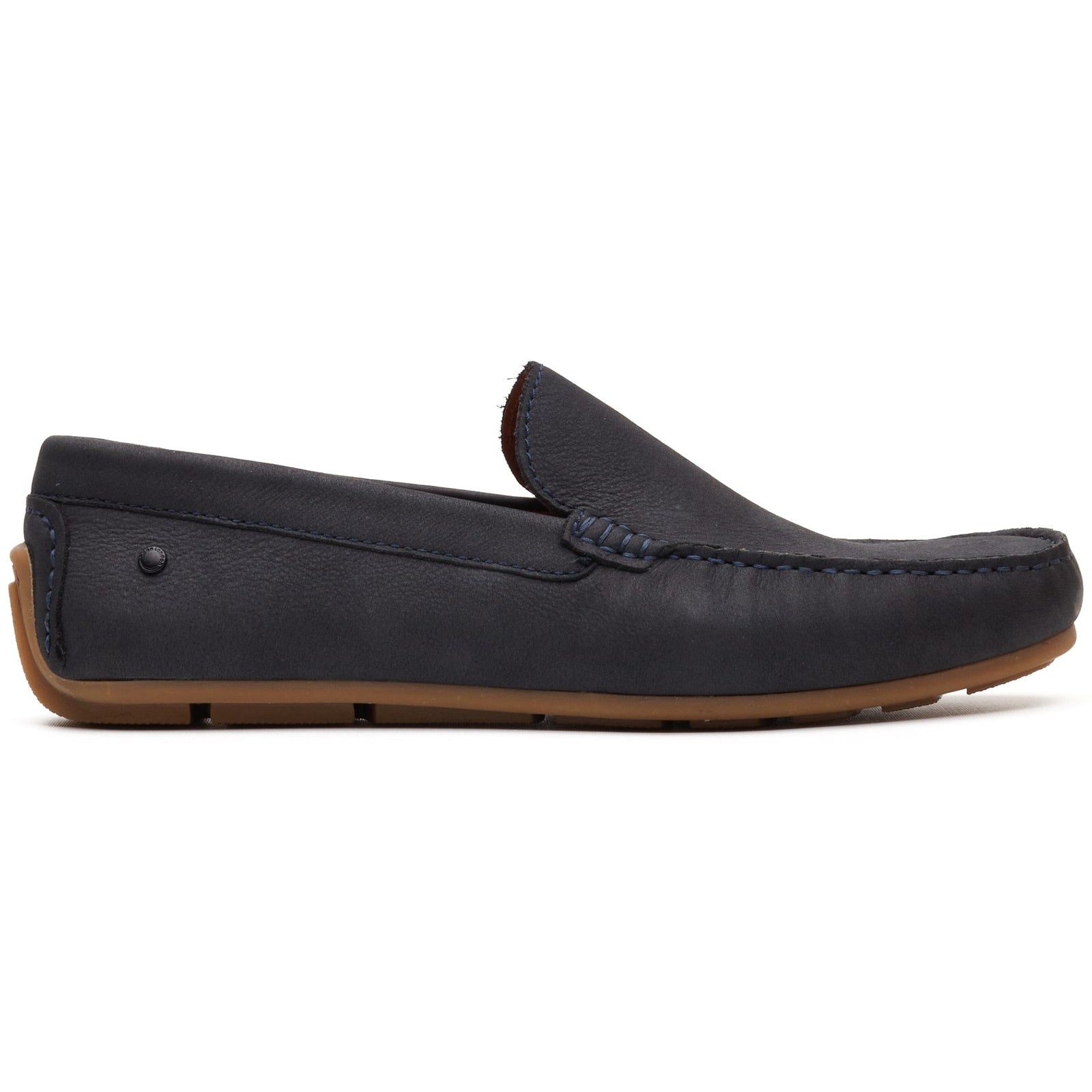 Base London MOSS Mens Moccasins Navy
