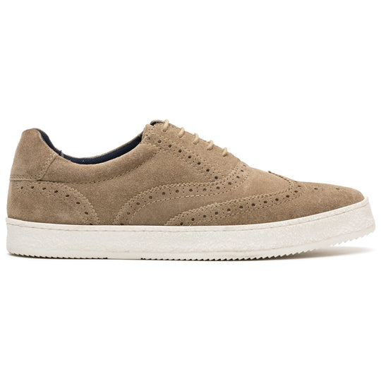 Base London CHRISTO Mens Court Trainers Taupe