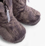 Bedroom Athletics MARILYN Womens Slipper Boots Frosted Grape detail view of faux fur upper and front outsole.