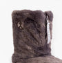 Bedroom Athletics MARILYN Womens Slipper Boots Frosted Grape side view showing faux fur upper and zipper detail.