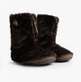 Bedroom Athletics MARILYN Womens Slipper Boots Dark Chocolate side view featuring faux fur upper and synthetic sole.