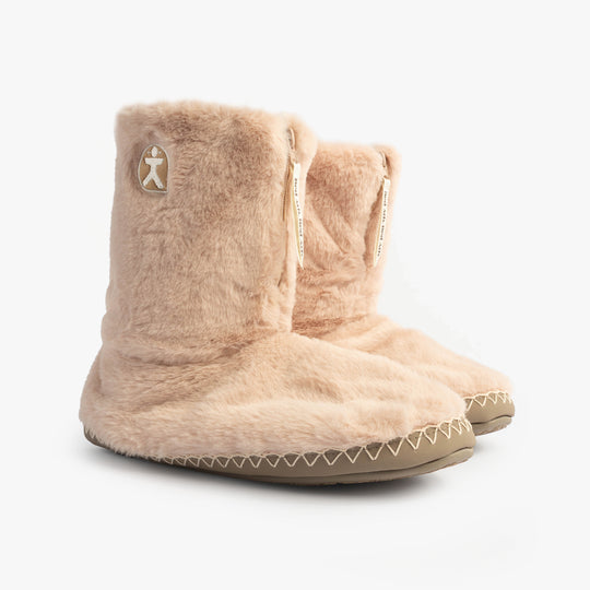 Bedroom Athletics MARILYN Womens Faux Fur Boot Slippers Gingerbread