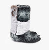 Bedroom Athletics FLORENCE Womens Faux Fur Boot Slippers Black Wolf