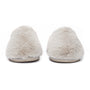 Bedroom Athletics ARIANA Womens Slipper Boots Trace Grey back view showing soft faux fur material and flat sole.