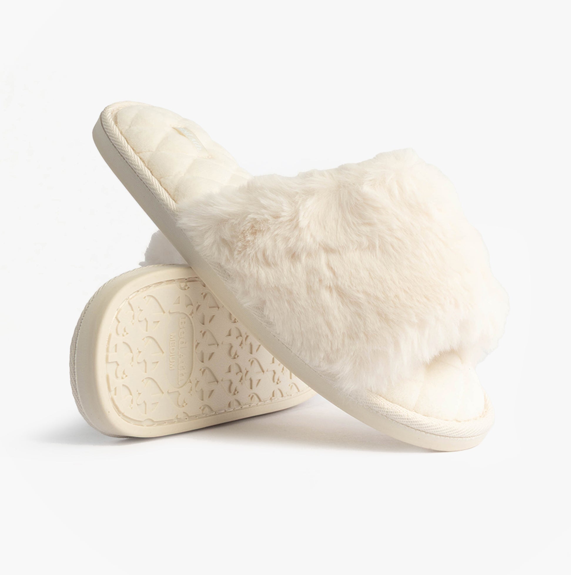 Bedroom Athletics ERIN Womens Slipper Sliders Cream