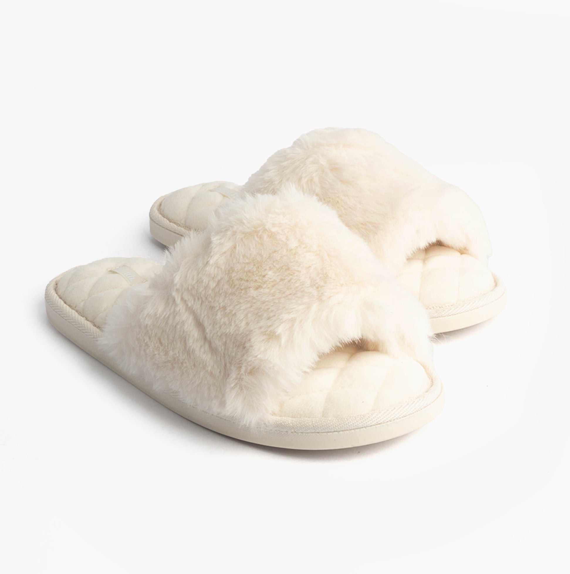 Bedroom Athletics ERIN Womens Slipper Sliders Cream