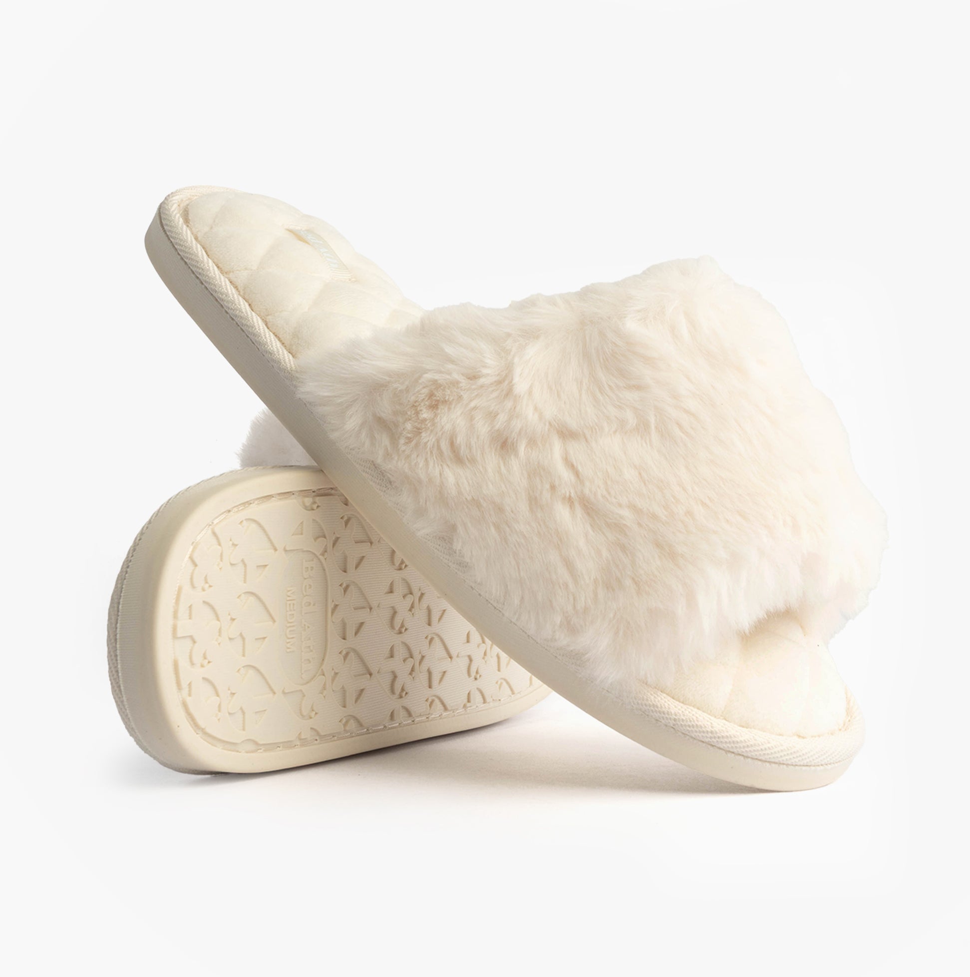 Bedroom Athletics ERIN Womens Slipper Sliders Cream