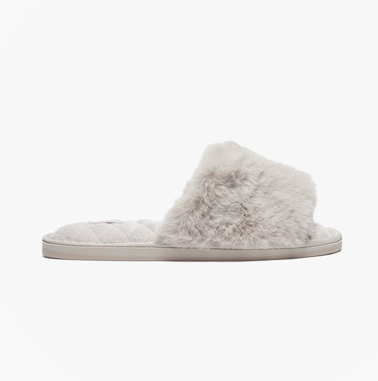 Bedroom Athletics ERIN Womens Slipper Sliders Light Grey