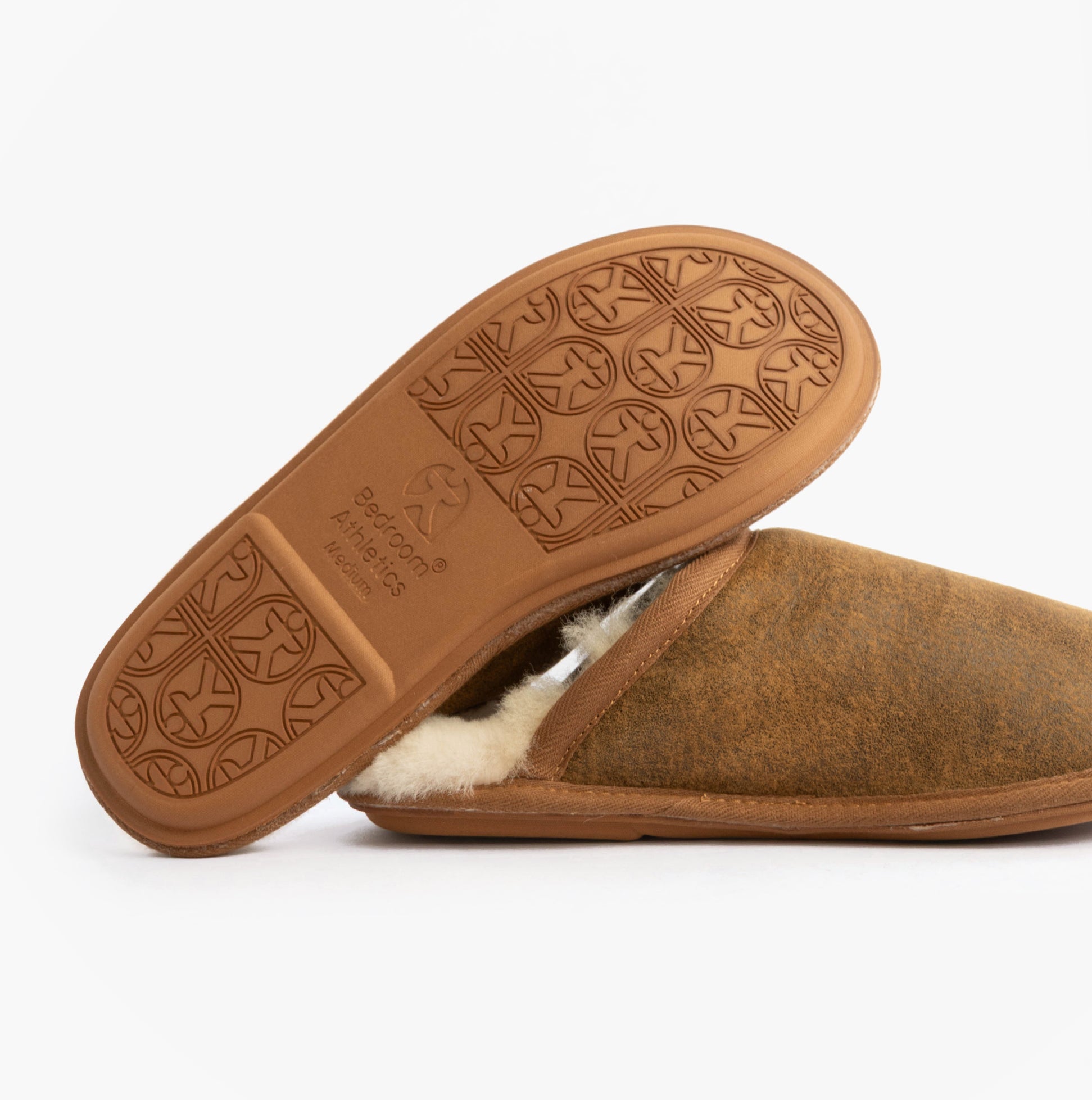 Bedroom Athletics KIEFER Mens Mule Slippers Distressed Coffee