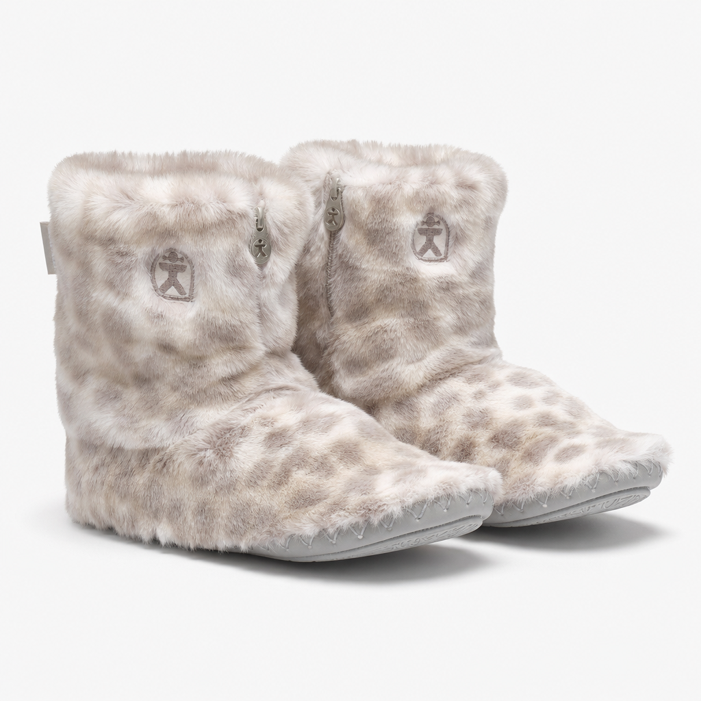 Bedroom Athletics COLE Womens Slipper Boots Grey Leopard