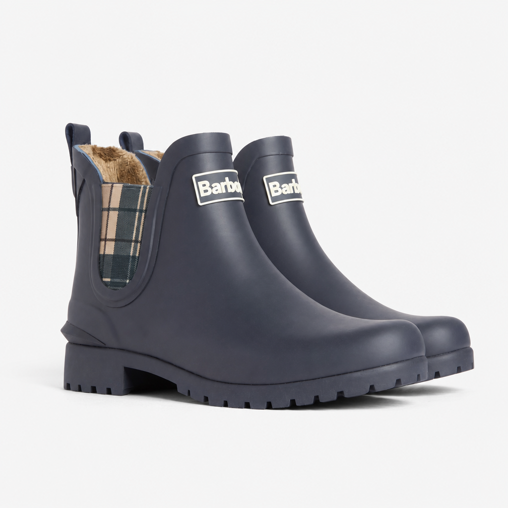 Barbour KIRKTON CHELSEA Womens Wellingtons Navy/Birchwood
