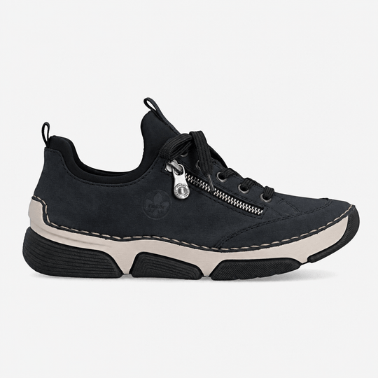 Rieker 45973 Womens Slip-On Trainers Blue/Black
