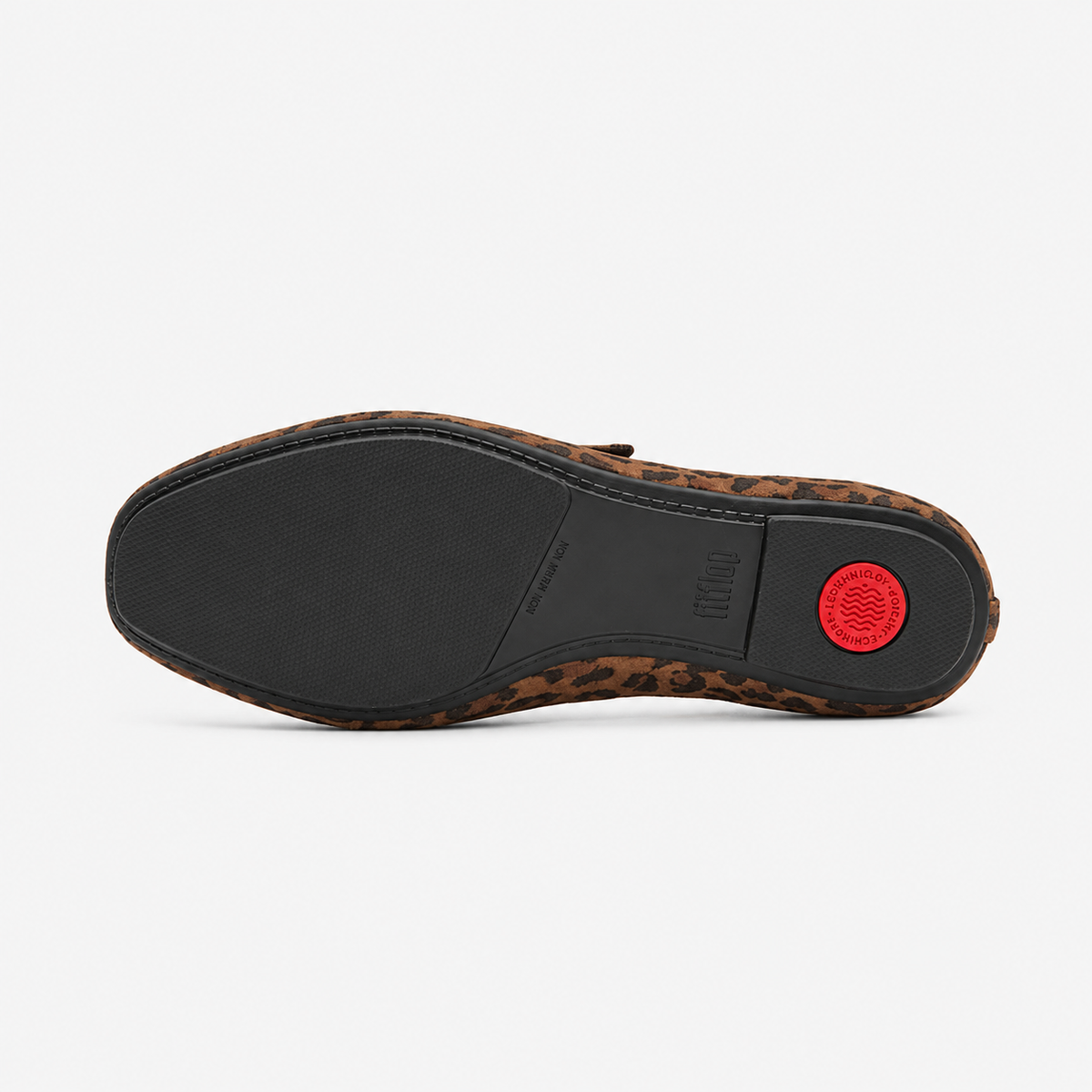 FitFlop DELICATO SUEDE LEOPARD Womens Mary Jane Tan/Black