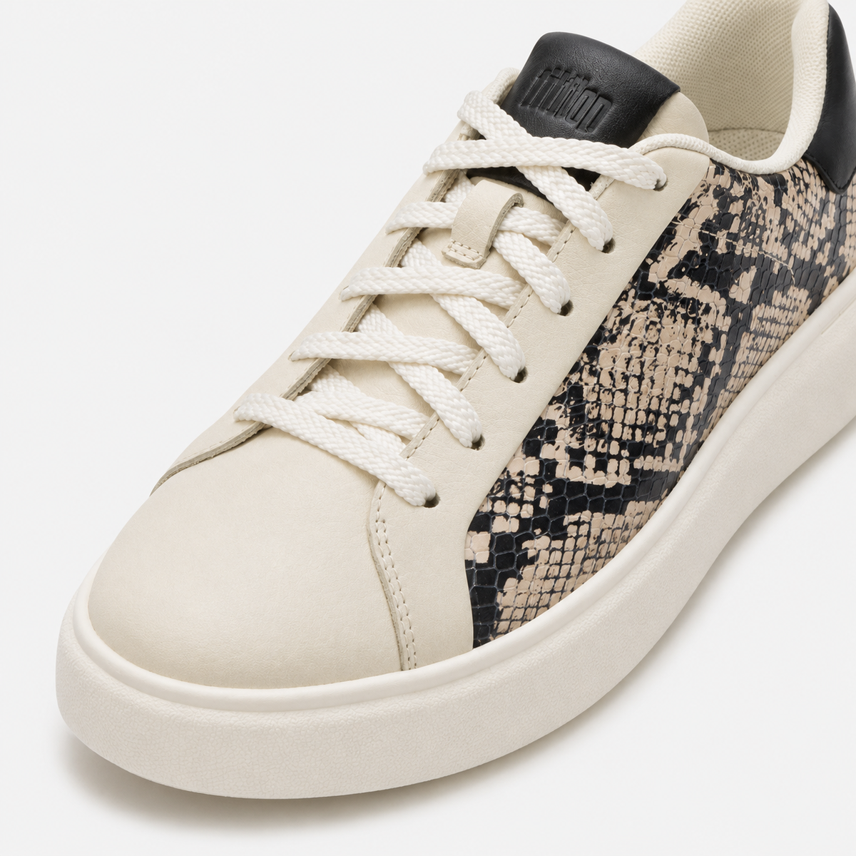 FitFlop RTG SUEDE SNAKE Womens Casual Trainers Hazy Taupe/Black