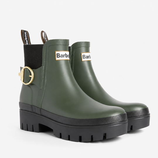 Barbour HEPBURN ANKLE Womens Wellies Olive/Black