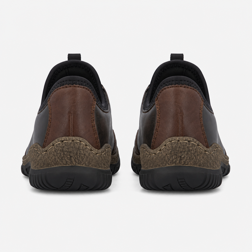 Rieker N3271 Womens Slip-On Trainers Chestnut/Antique/Black