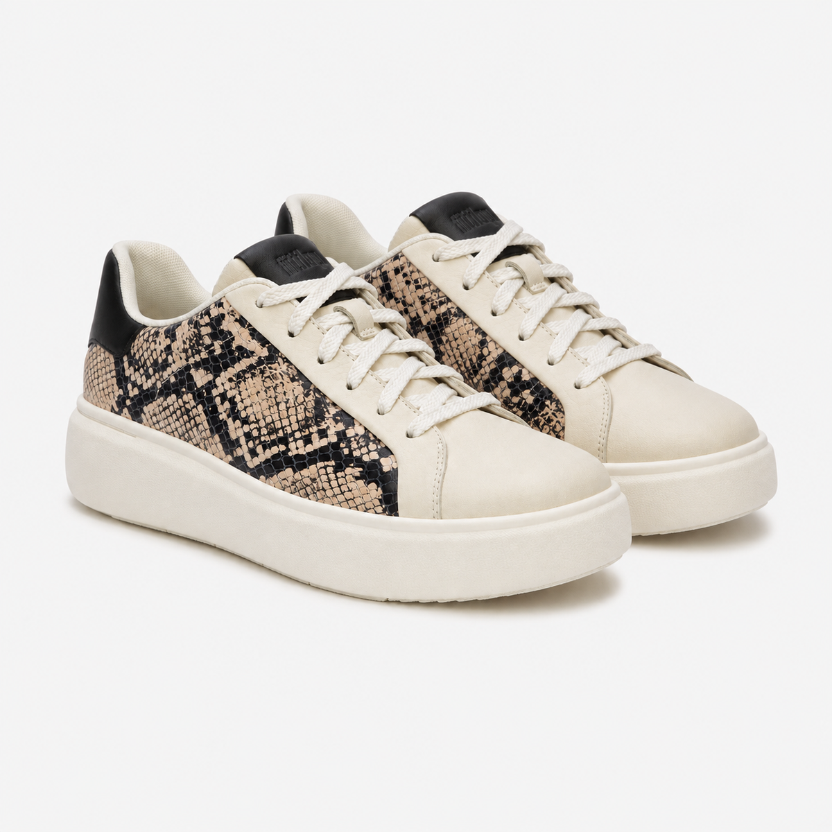 FitFlop RTG SUEDE SNAKE Womens Casual Trainers Hazy Taupe/Black