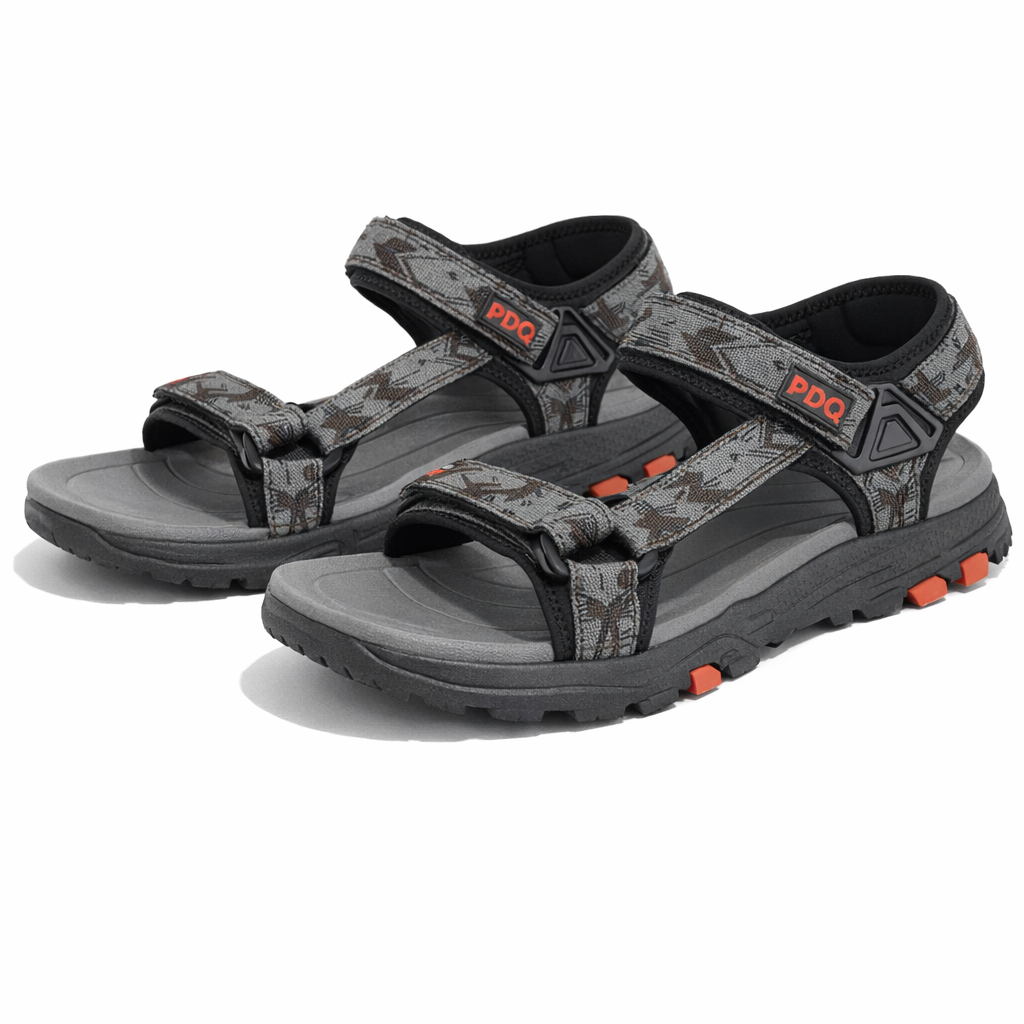 PDQ TRENT Mens Hiking & Trail Sandals Grey/Black
