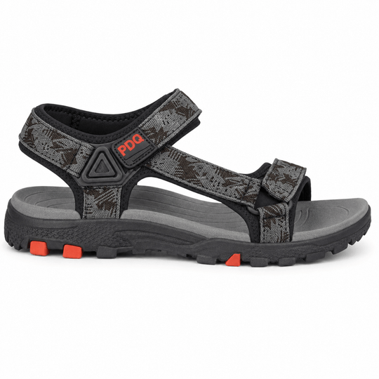 PDQ TRENT Mens Hiking & Trail Sandals Grey/Black