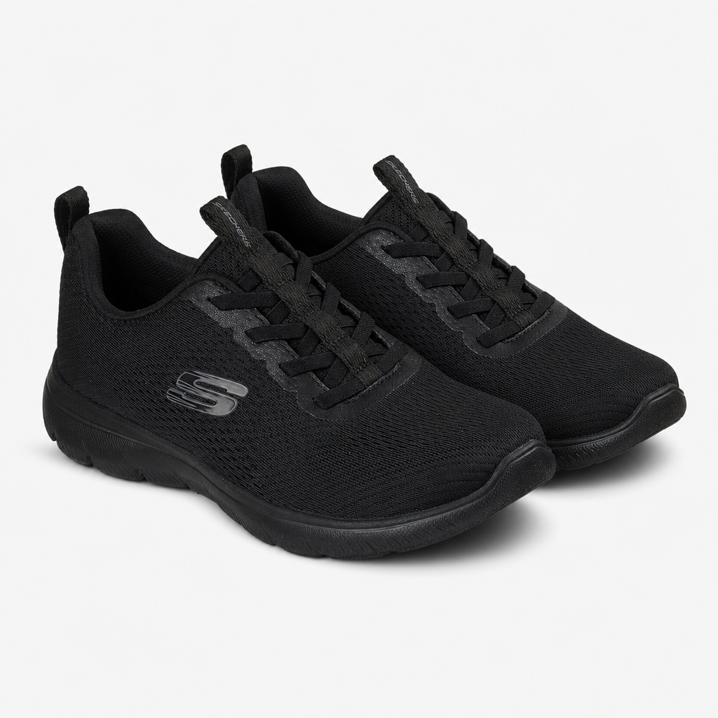 Skechers SUMMITS - FRESH VISION Womens Casual Trainers Black/Black