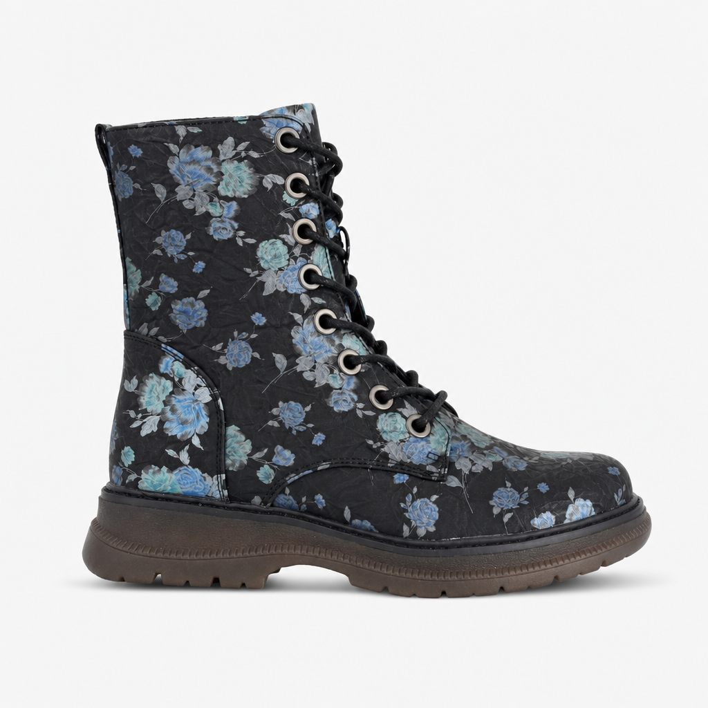 Cipriata ANNETTA Womens Ankle Boots Black/Blue Floral Matt