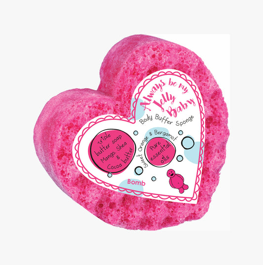 Bomb Cosmetics Always Be My Jelly Baby Body Buffer Soap Shower Sponge