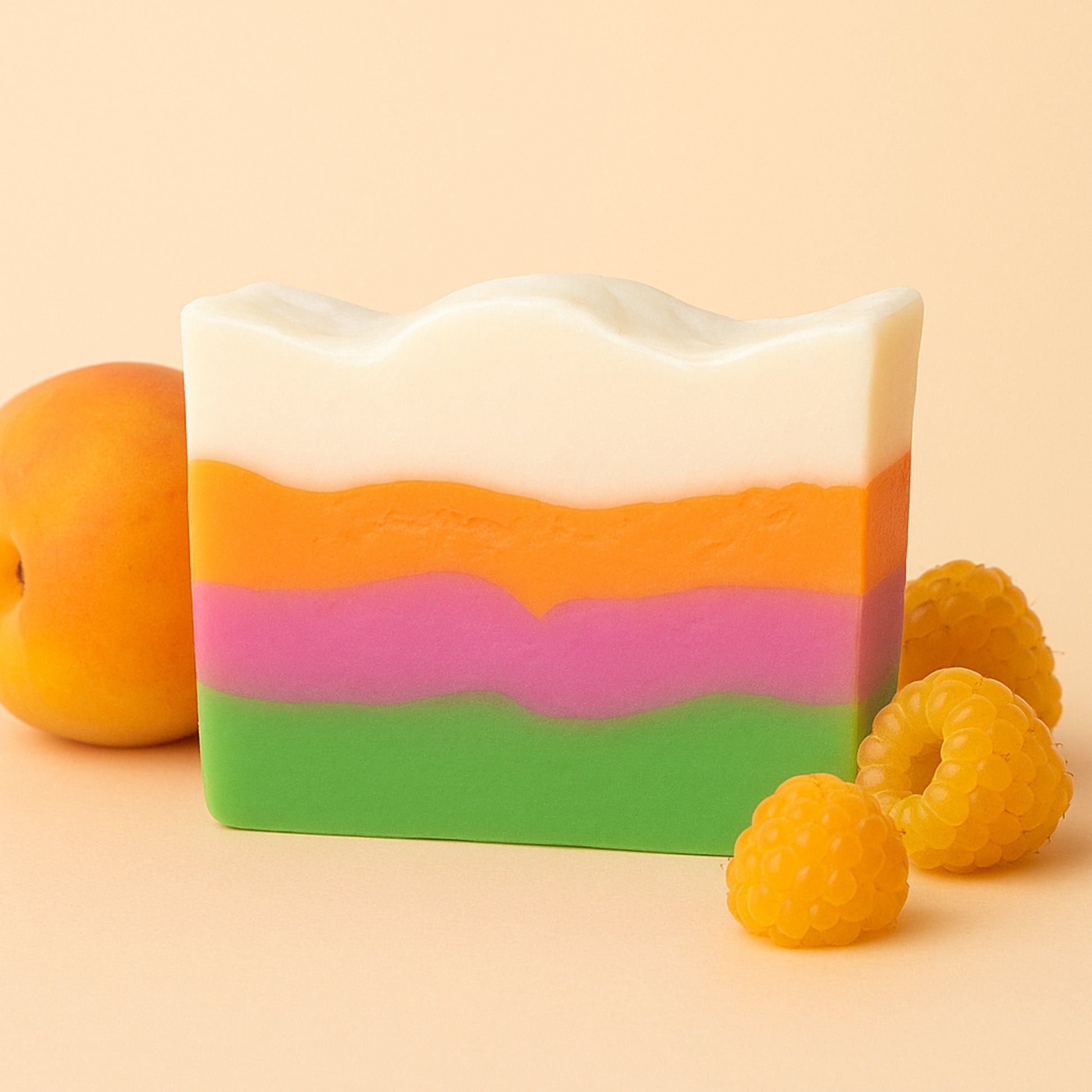 Bomb Cosmetics Peach & Golden Raspberry Martini Soap Slice
