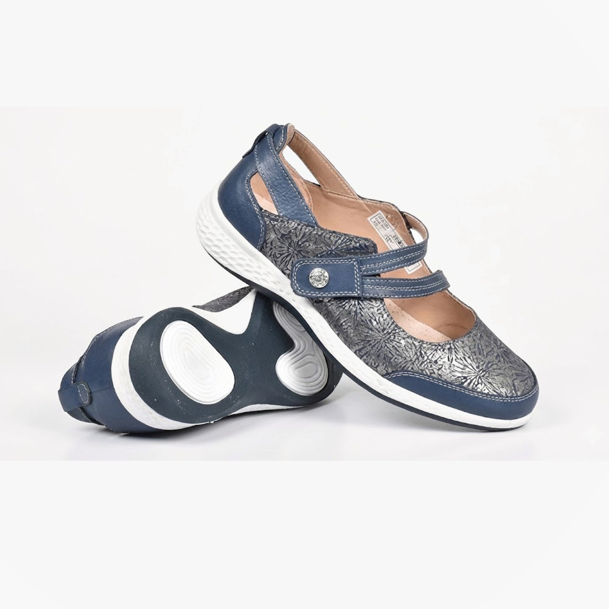 Boulevard L443C Ladies Shoes Navy Sparkle