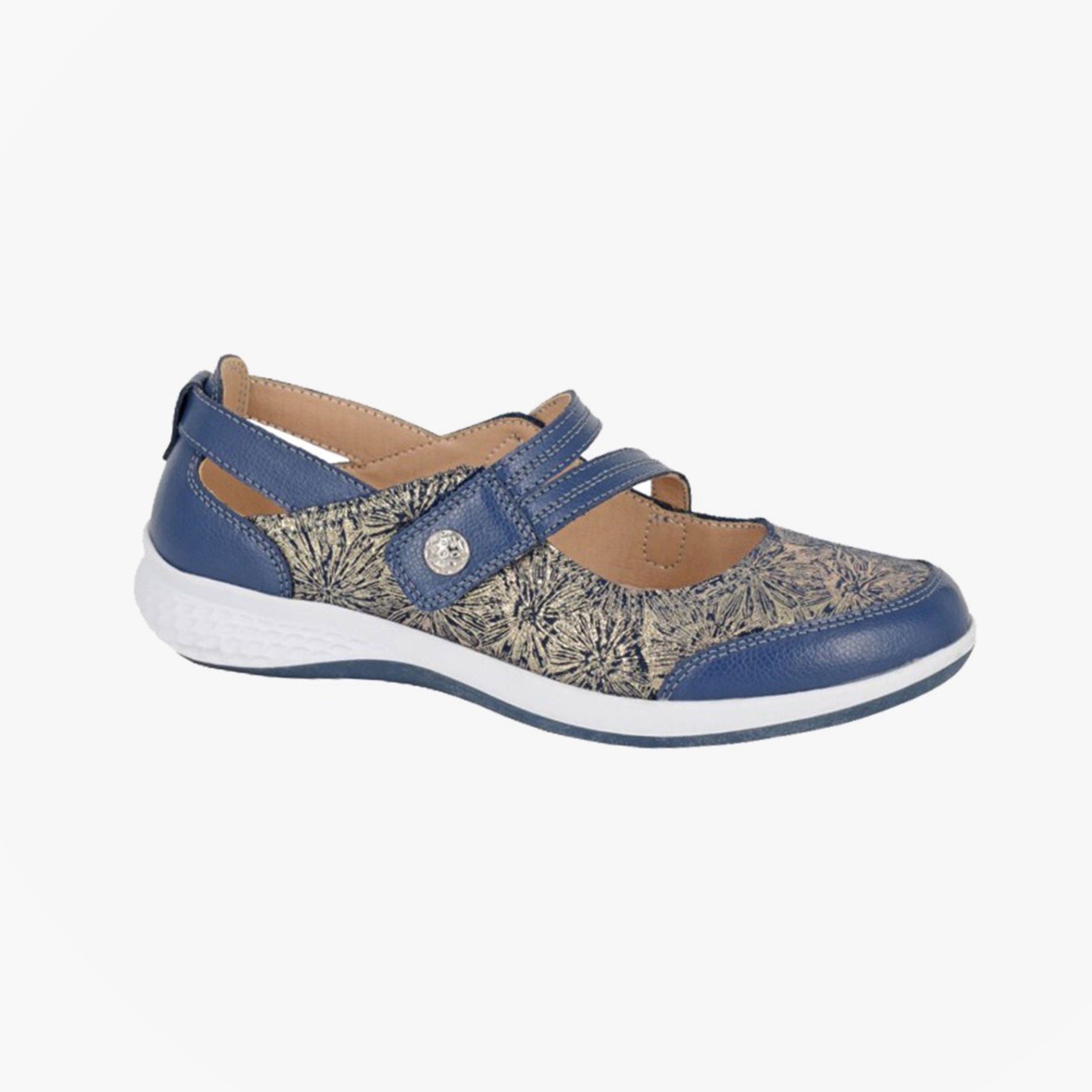 Boulevard L443C Ladies Shoes Navy Sparkle