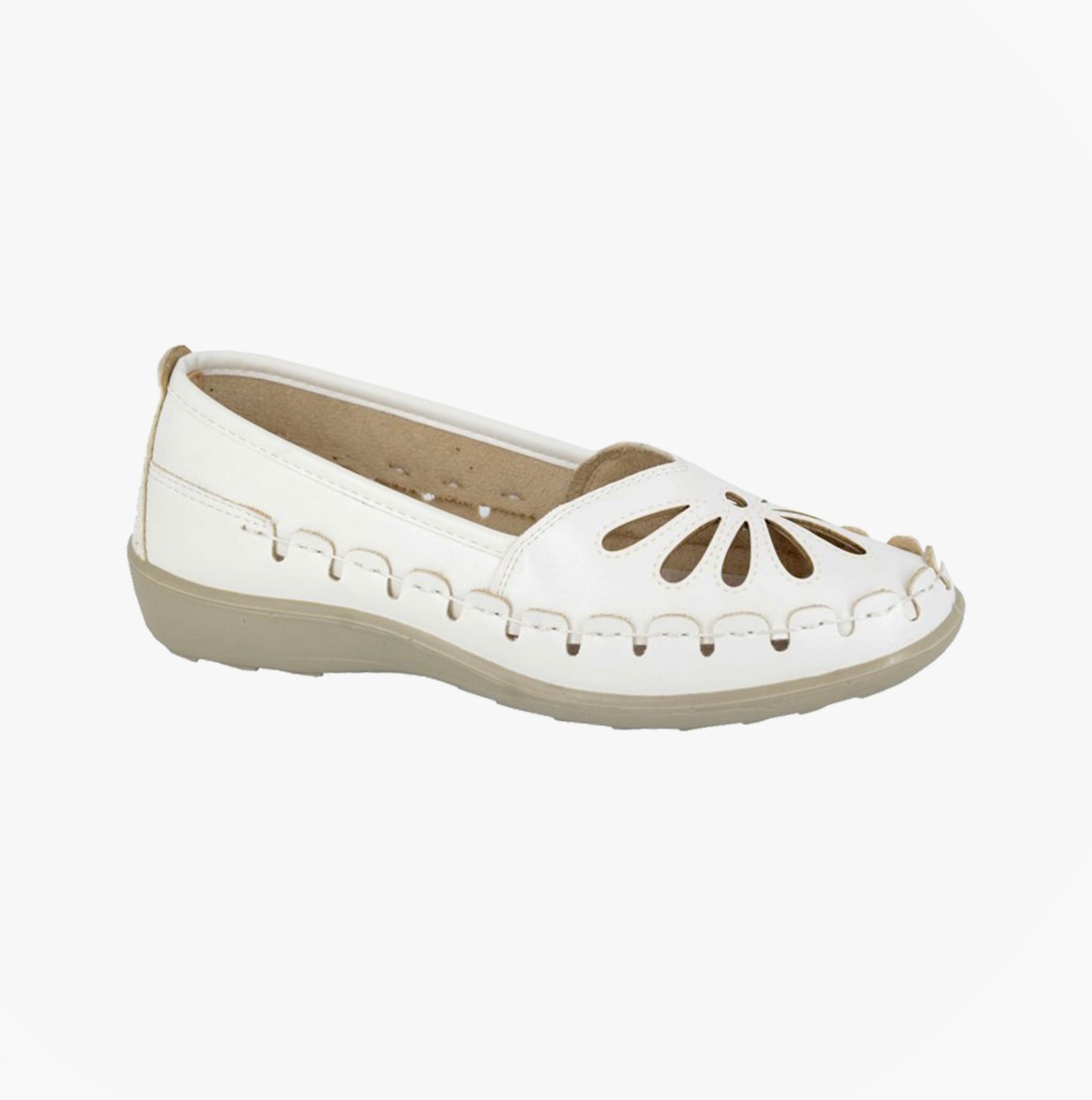 Boulevard L516G Ladies Shoes White