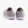 Boulevard JAYNE Womens Suede Wide Fit Casual Shoes Grey
