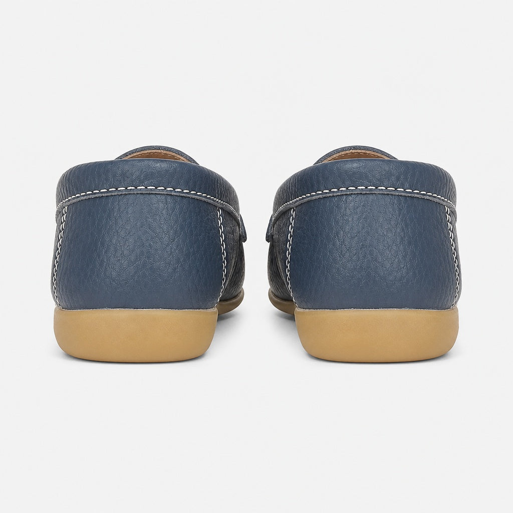 CAMILLA Womens Leather Tassle Loafers Navy