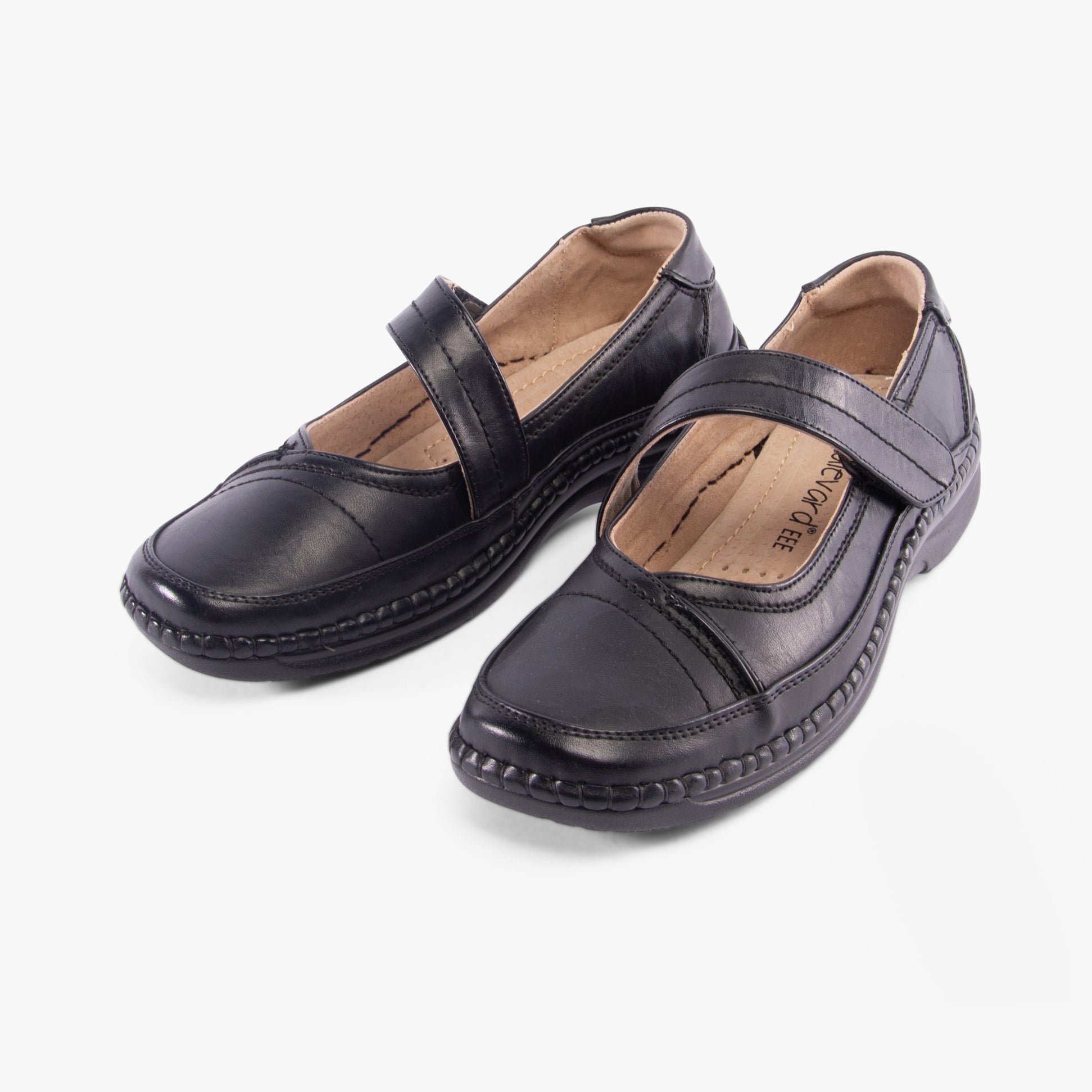 Boulevard BARB Womens Extra Wide Mary Jane Shoes Black