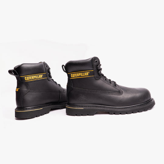 CAT HOLTON SB Mens Leather Safety Boots Black