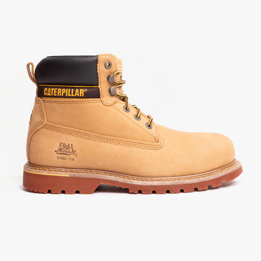 CAT HOLTON SB Mens Nubuck Safety Boots Honey