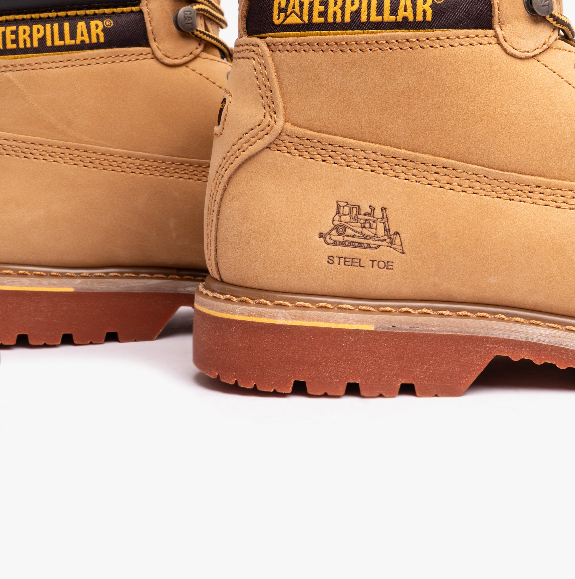 CAT HOLTON SB Mens Leather Safety Boots Honey