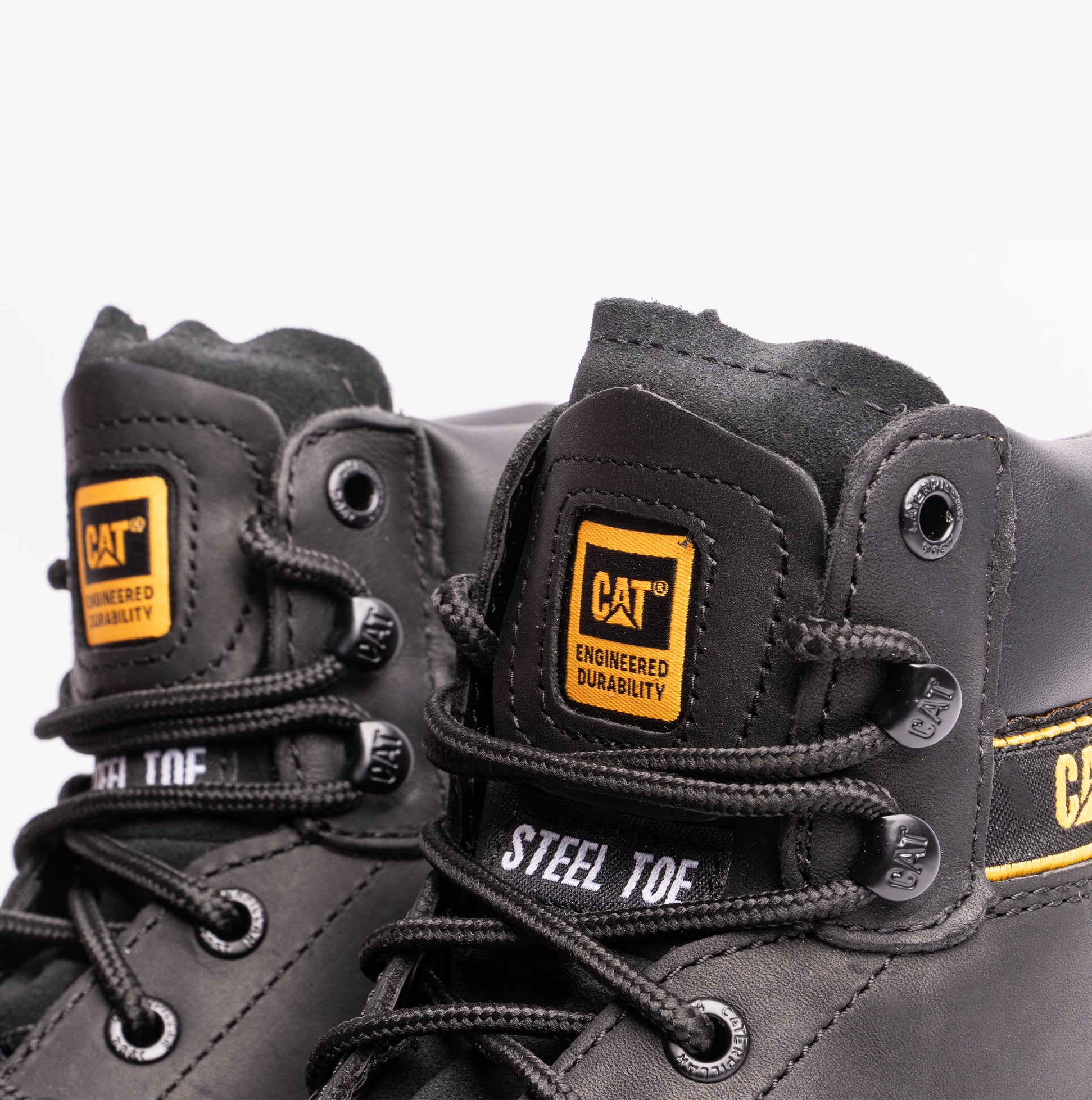 CAT HOLTON S3 Mens Leather Safety Boots Black