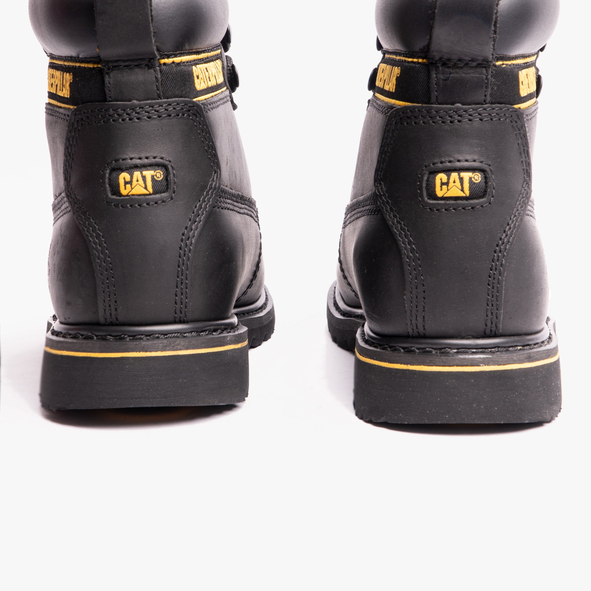CAT HOLTON S3 Mens Leather Safety Boots Black