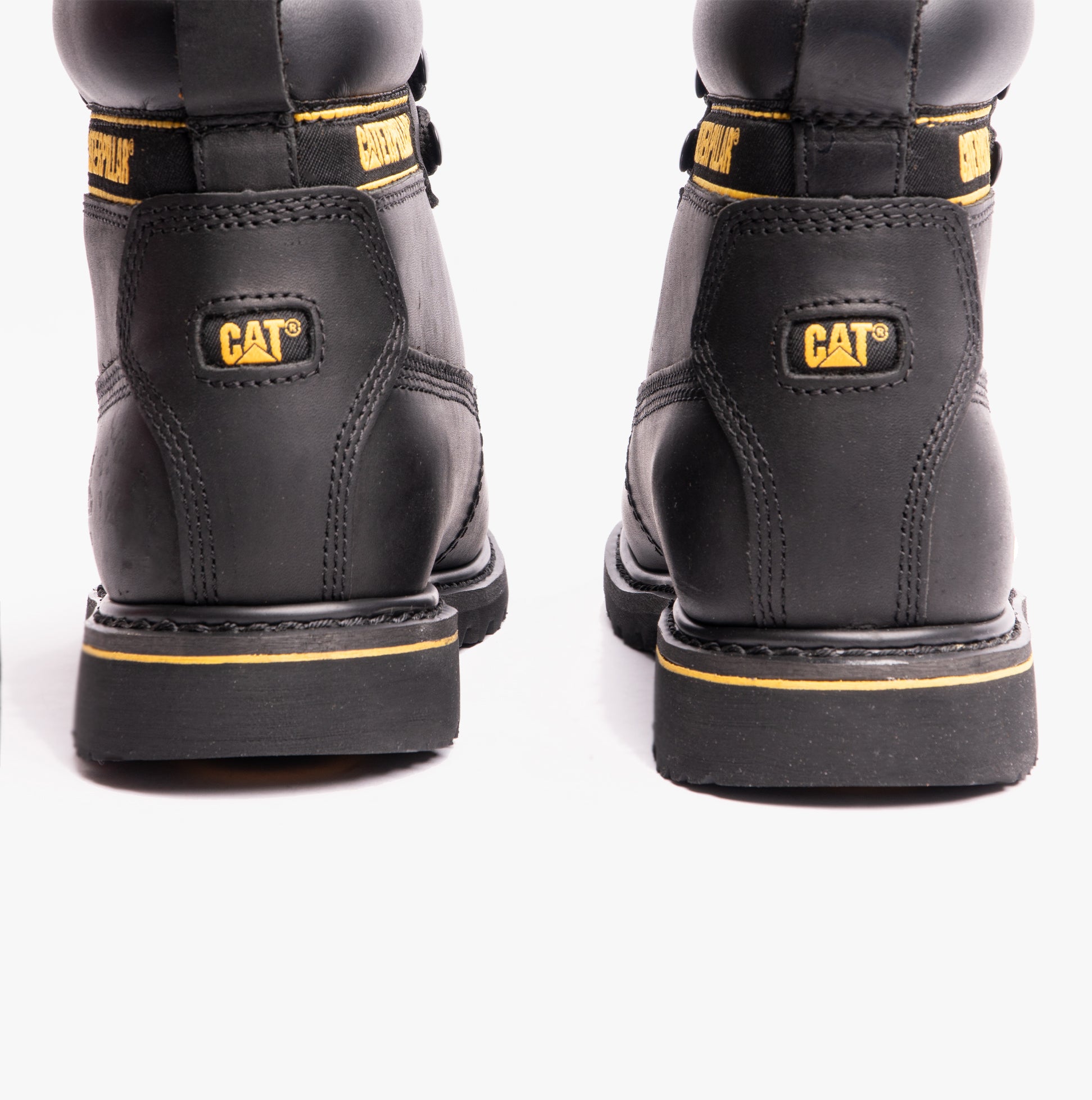 CAT HOLTON S3 Mens Leather Safety Boots Black