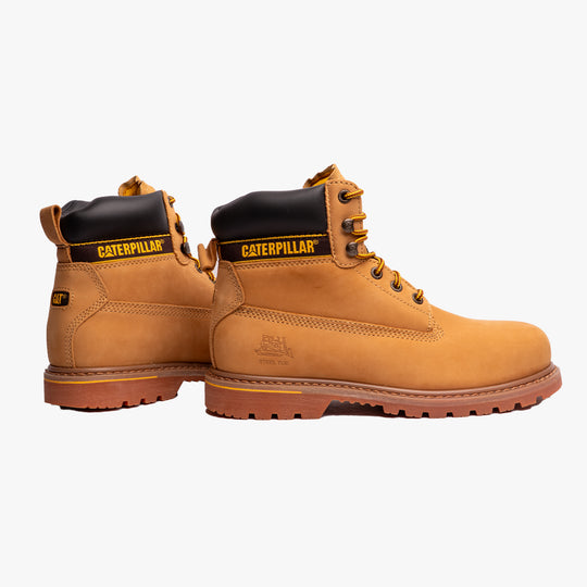 CAT HOLTON S3 Mens Nubuck Safety Boots Honey