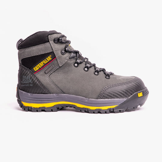CAT MUNISING Mens Waterproof Composite Toe Safety Boots Grey