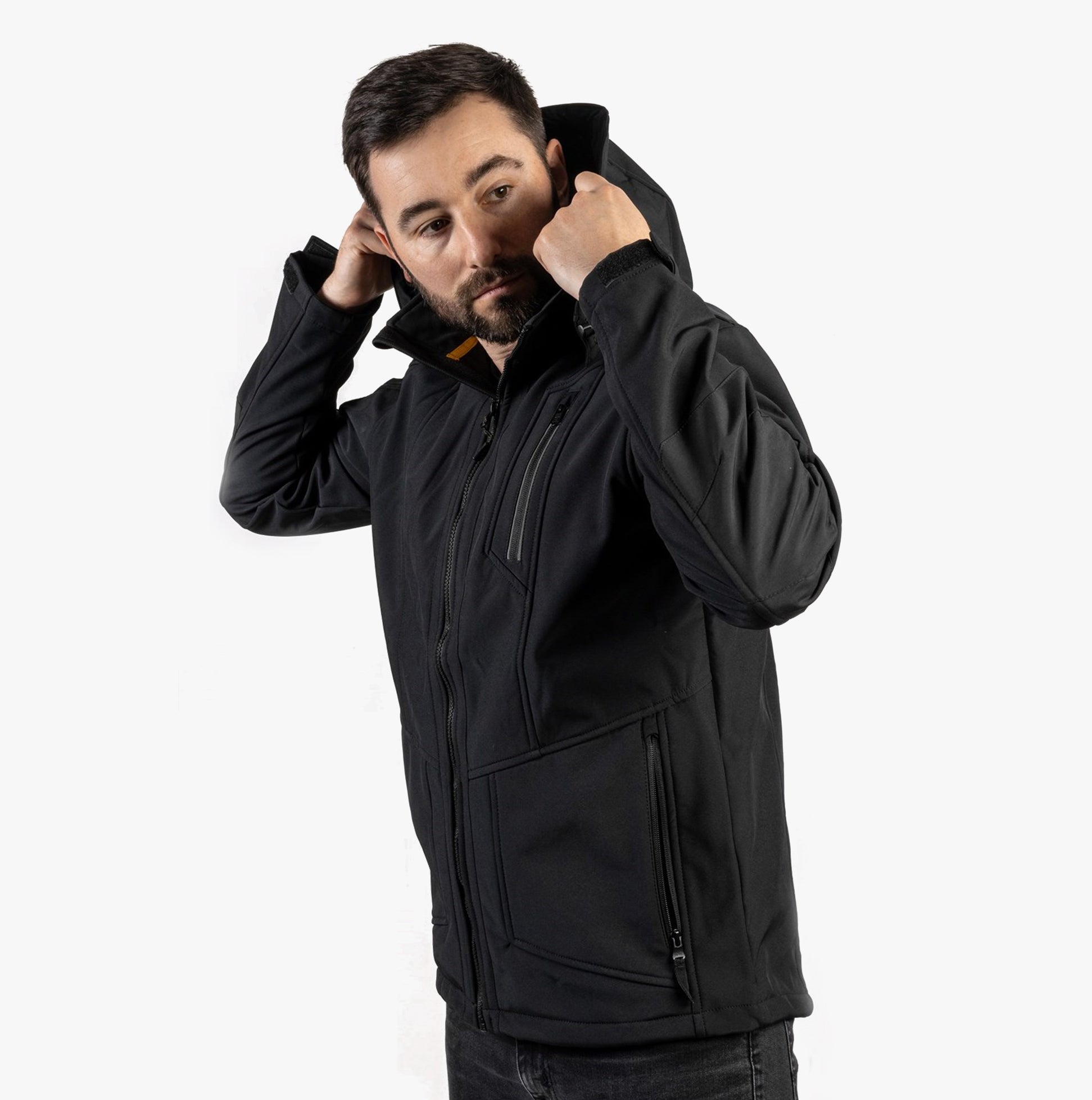 CAT MERCURY SOFT SHELL Mens Hooded Jacket Black