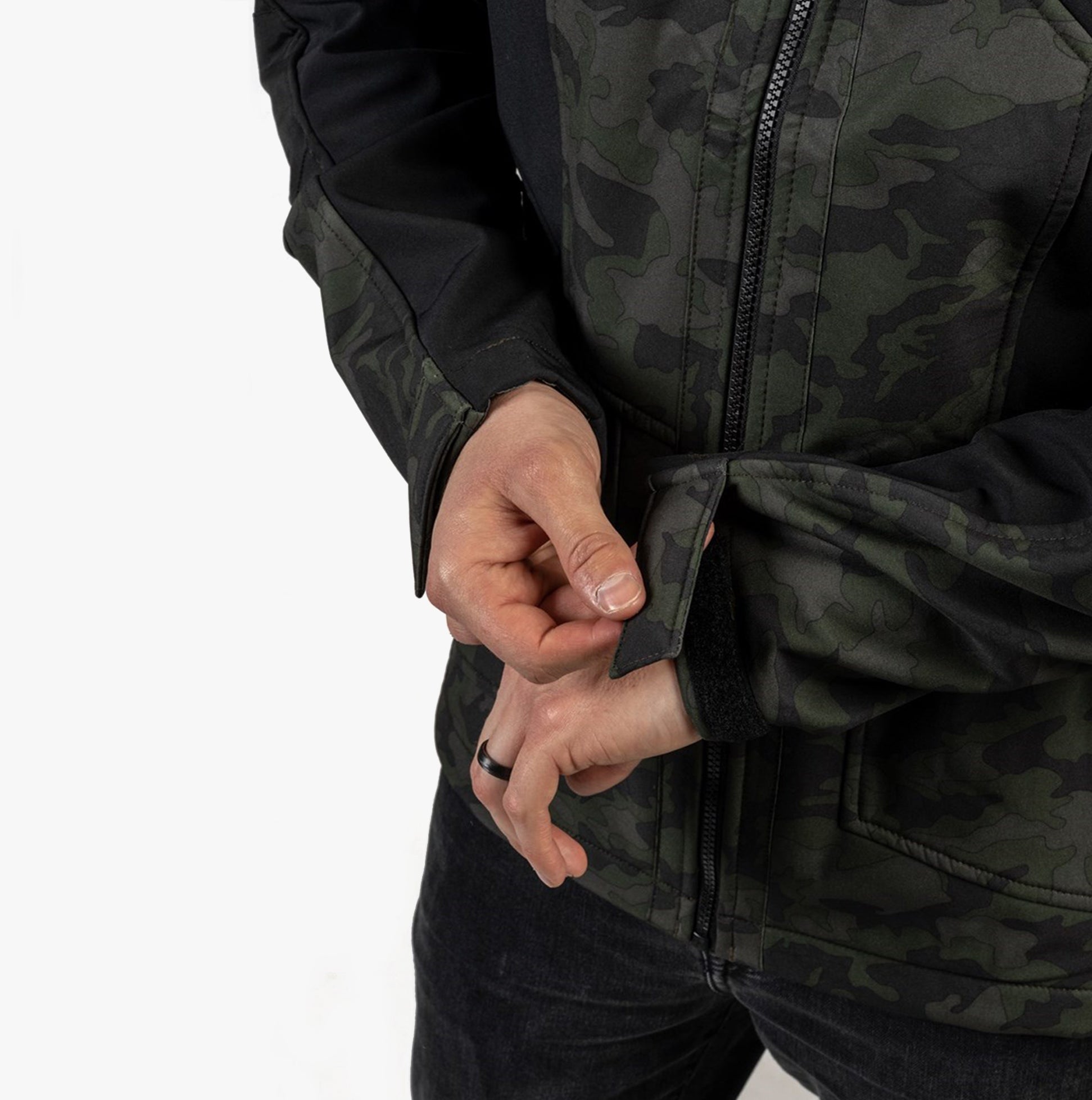 CAT MERCURY SOFT SHELL Mens Hooded Jacket Multicoloured